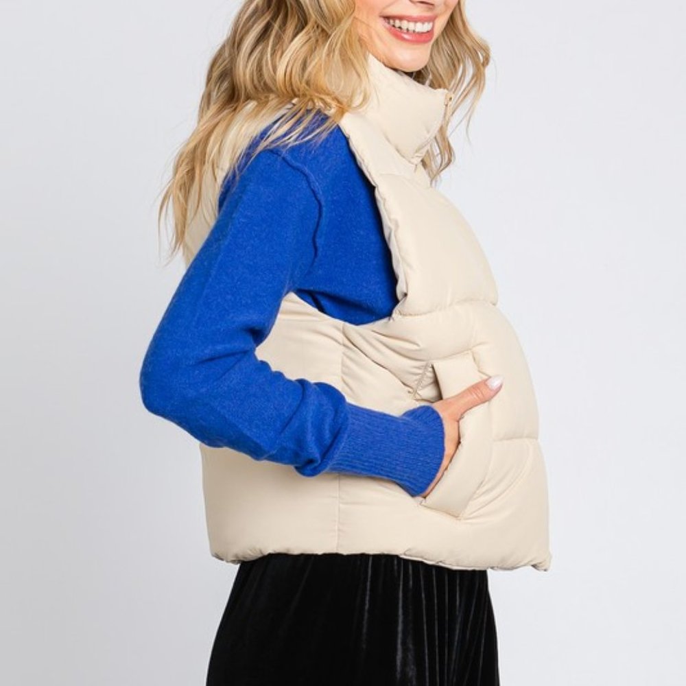 GeeGee Cream Puffer Vest